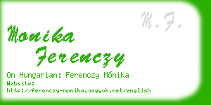 monika ferenczy business card