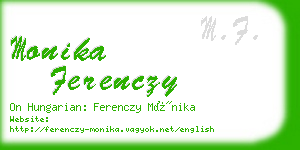 monika ferenczy business card